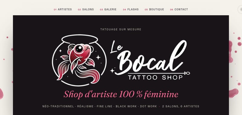 Aperçu du site web de Le Bocal Tattoo Shop