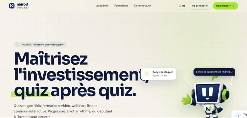 Aperçu du site web de Nairod Education