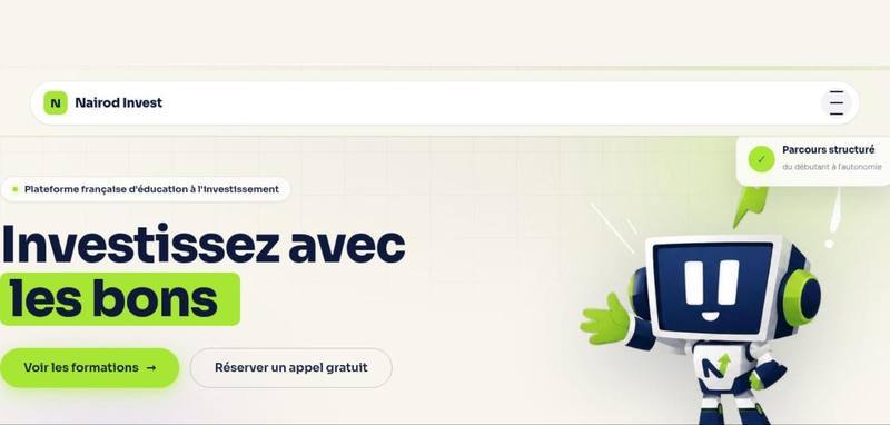 Aperçu du site web de Nairod Invest